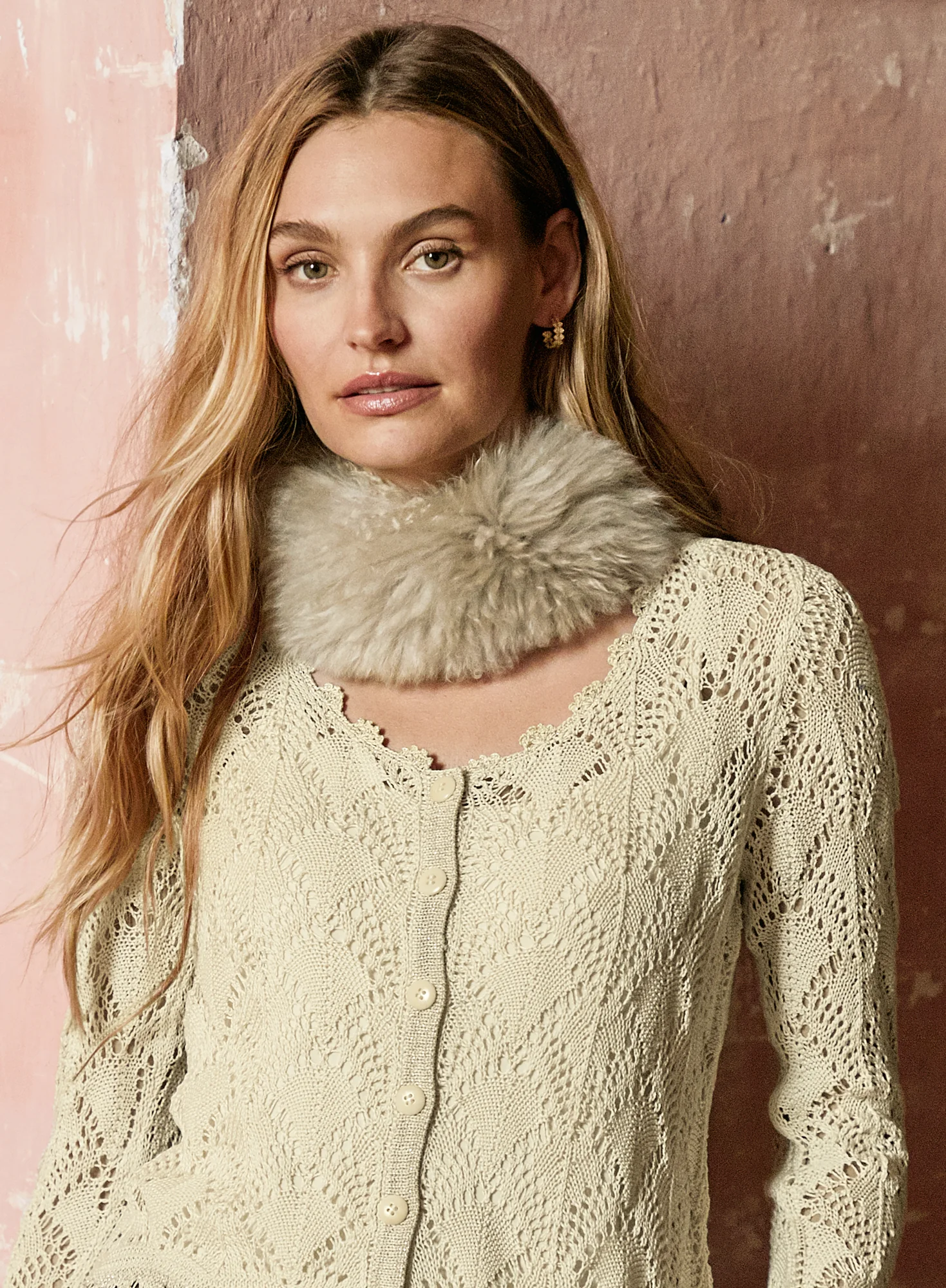 Alpaca Fur Pull-Through Scarf - Image 4