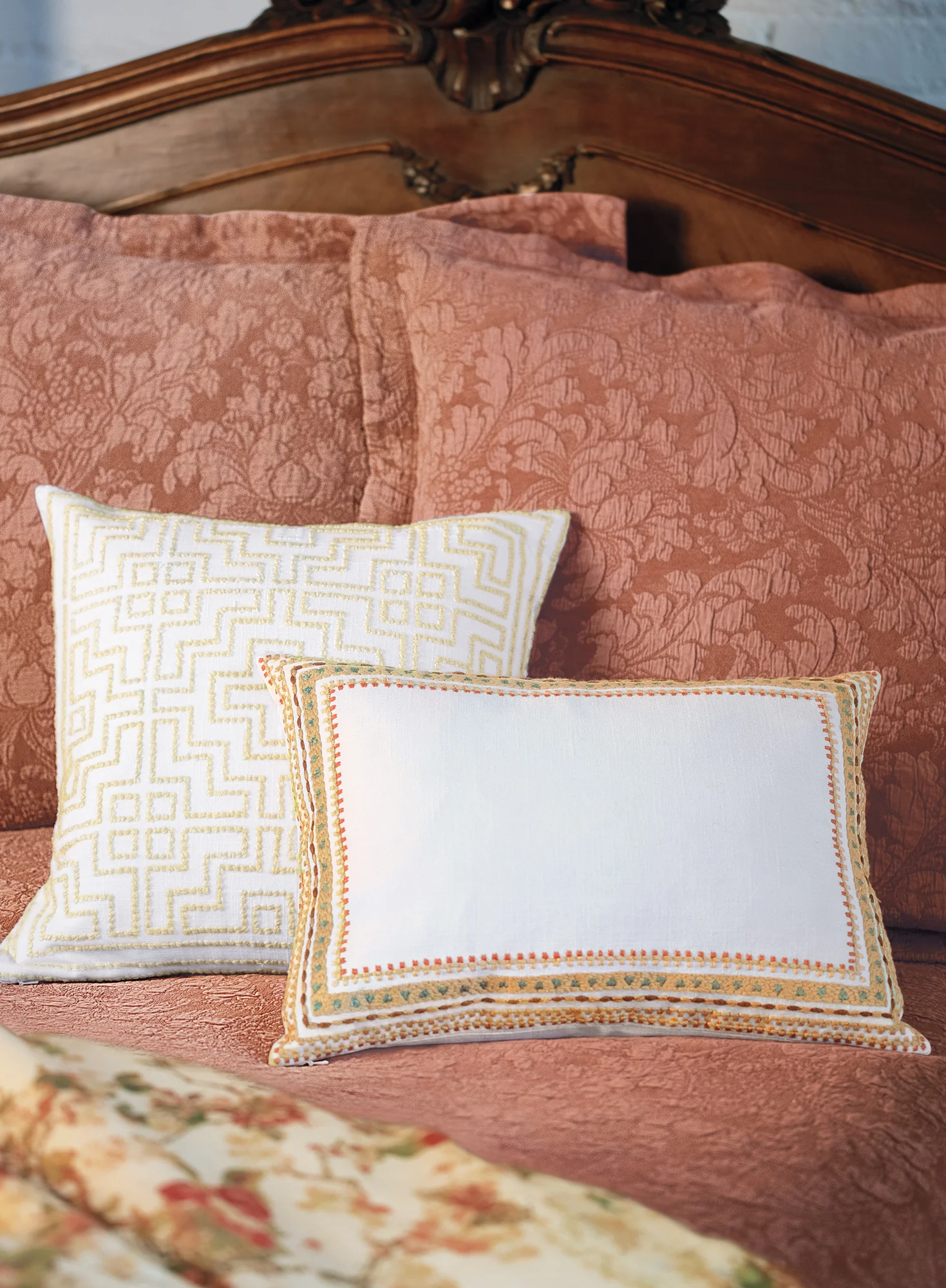 Arts And Crafts Floral Coverlet Set - Image 5