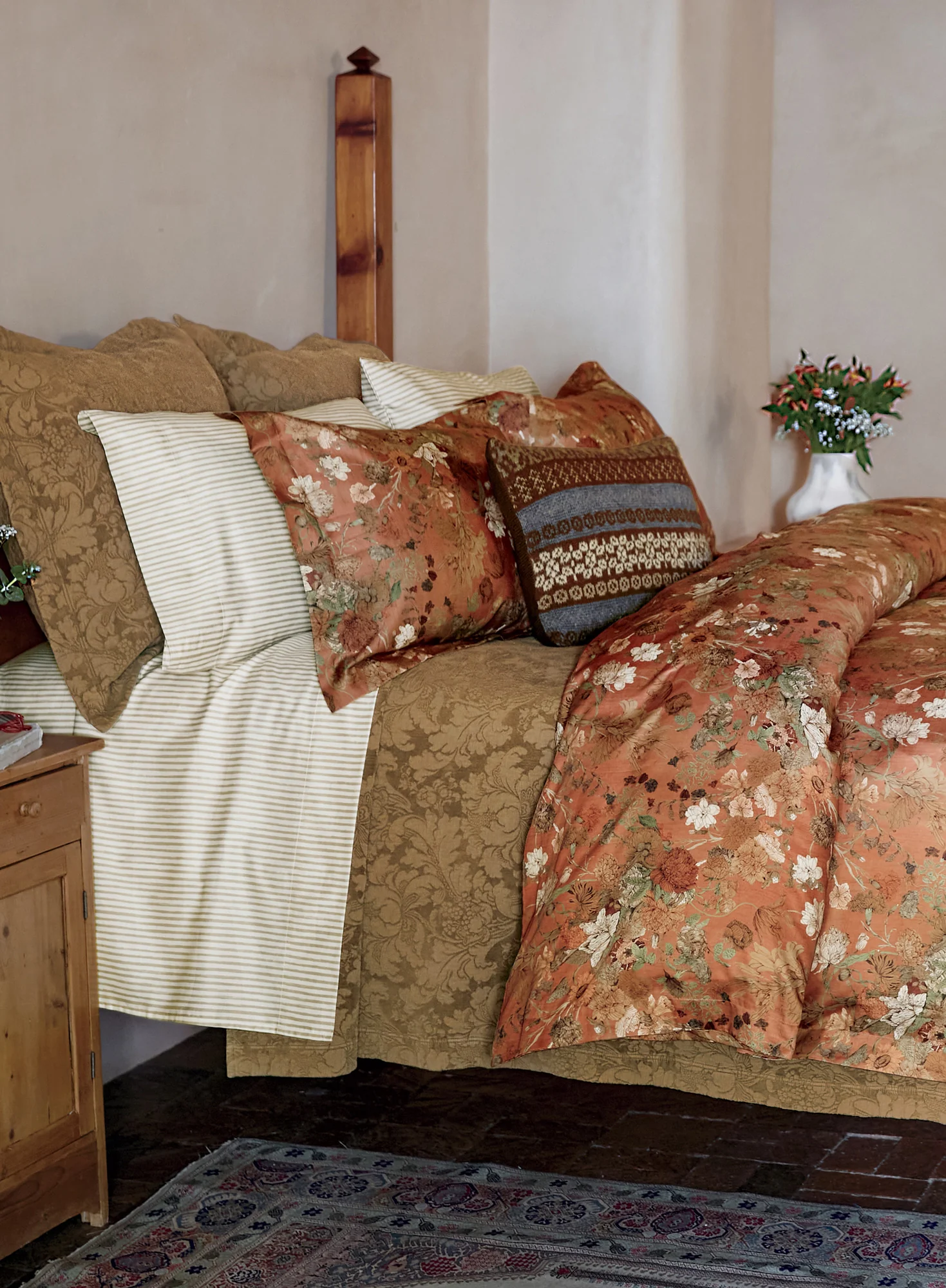Arts And Crafts Floral Coverlet Set - Image 8