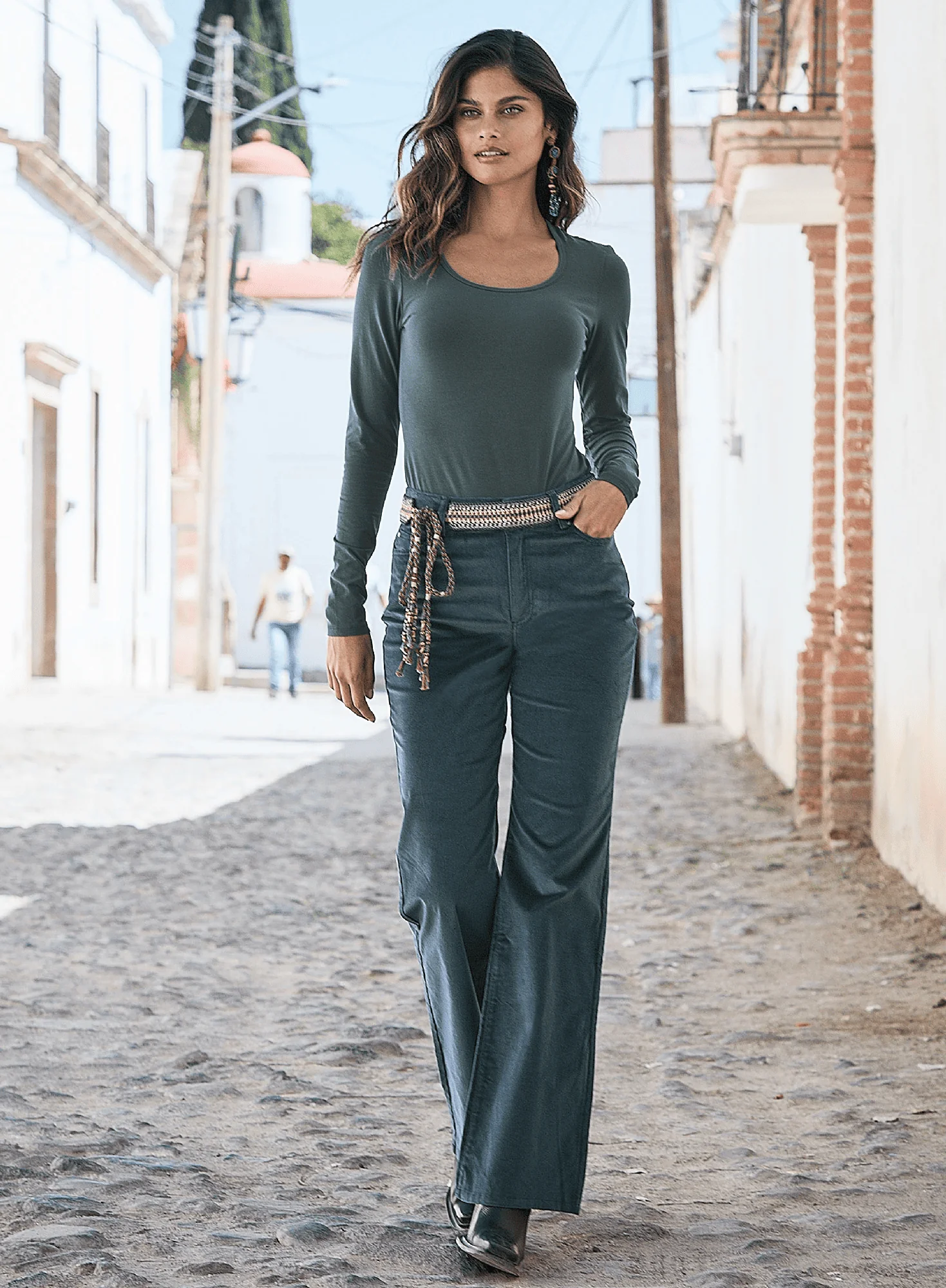 Boot Cut Velveteen Jeans - Image 3