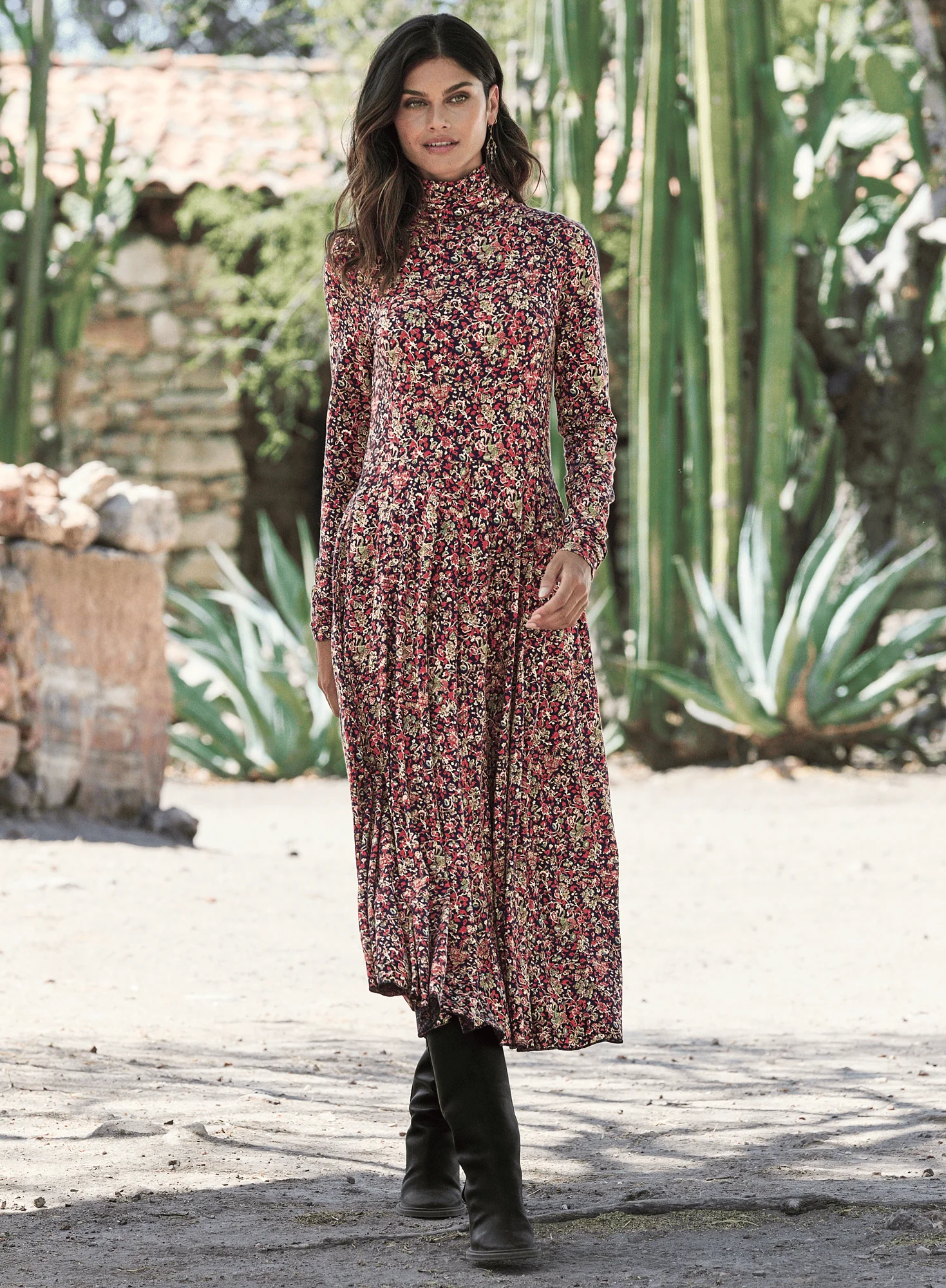 Creeping Vine T-Neck Dress - Image 4