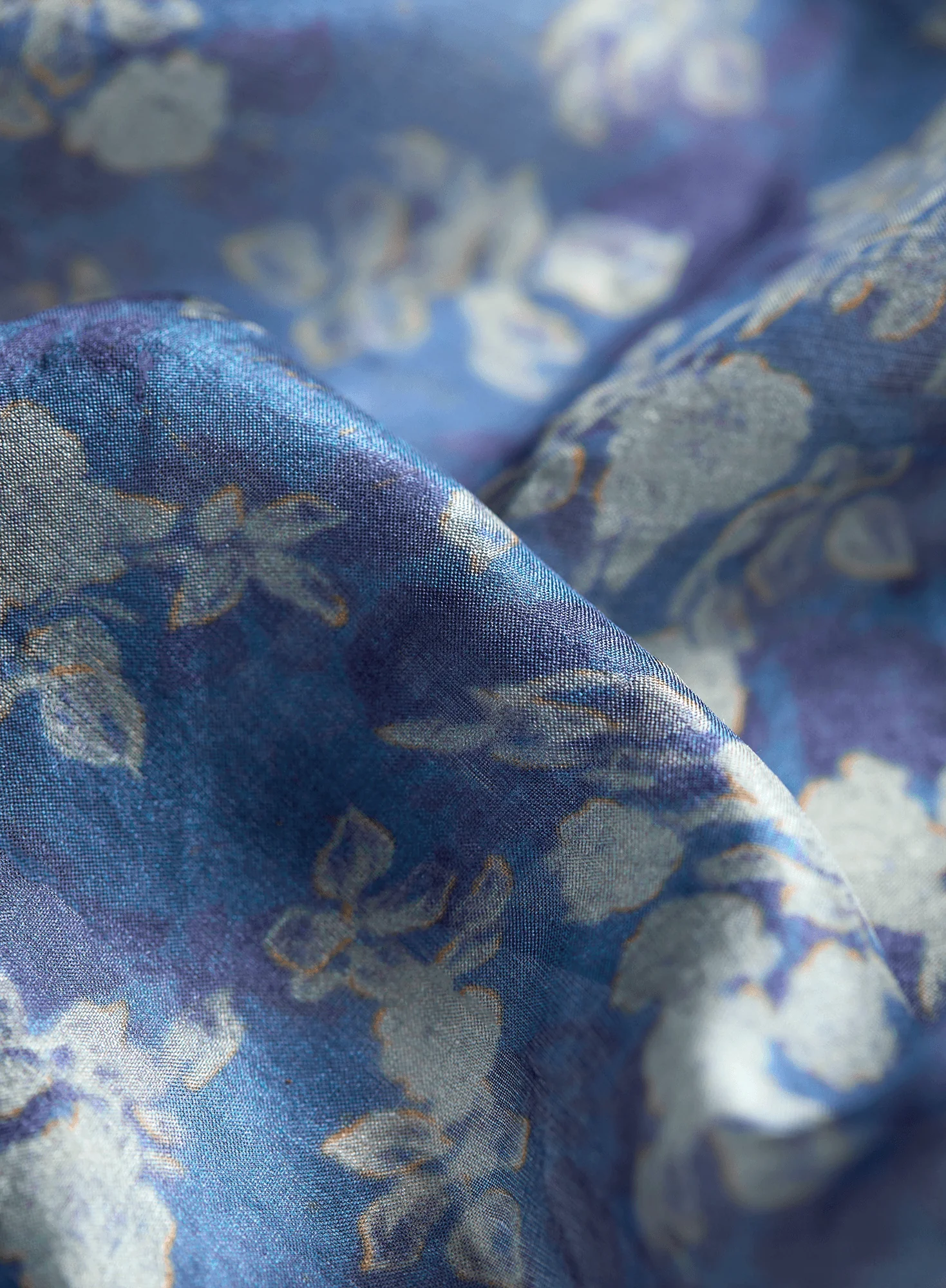 Dappled Floral Silk Bandana - Image 2