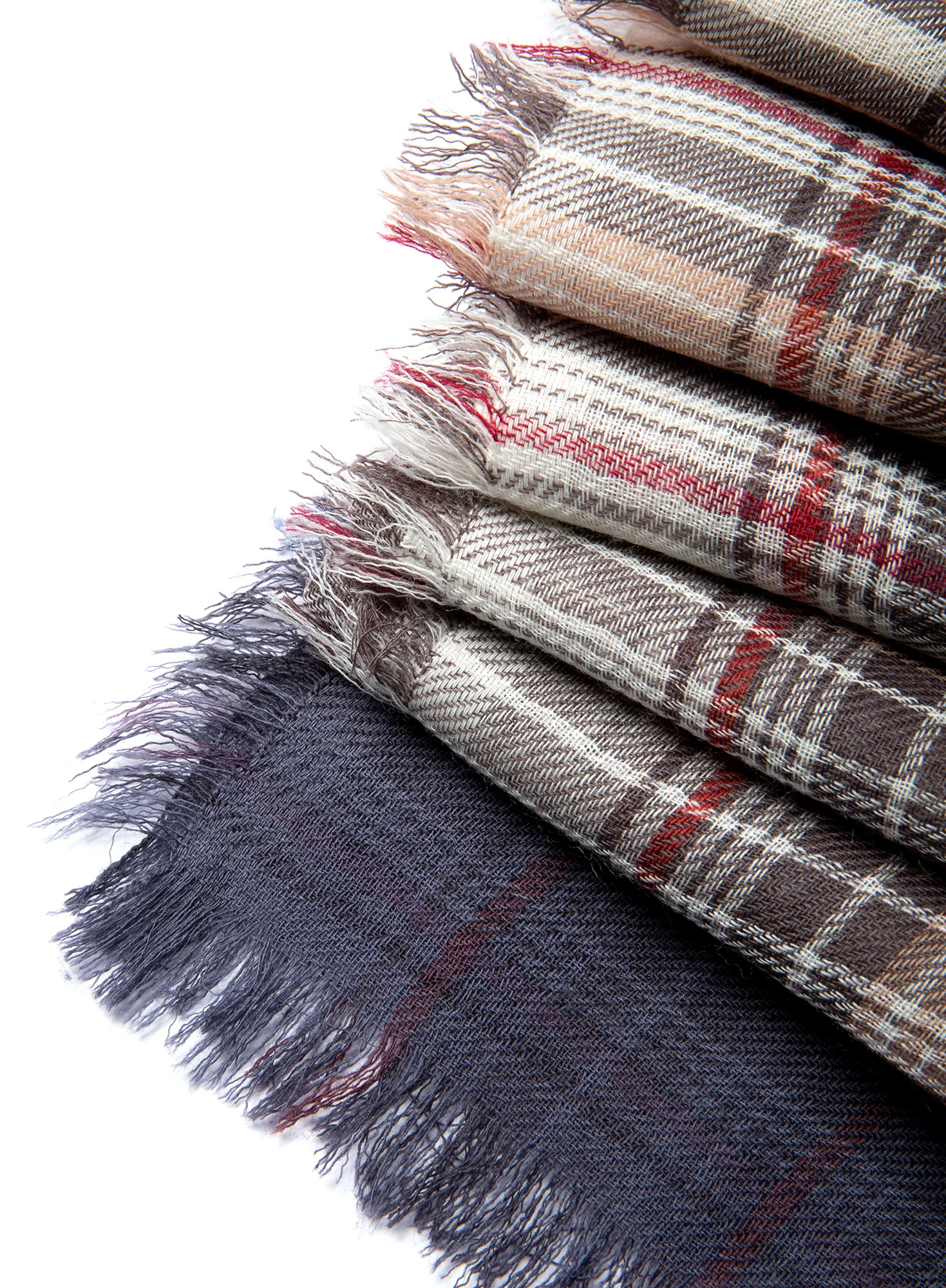 Dip-Dyed Plaid Shawl - Image 2