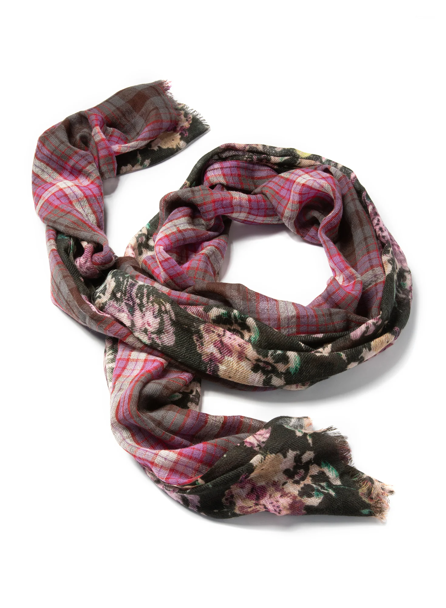 Floral Plaid Scarf
