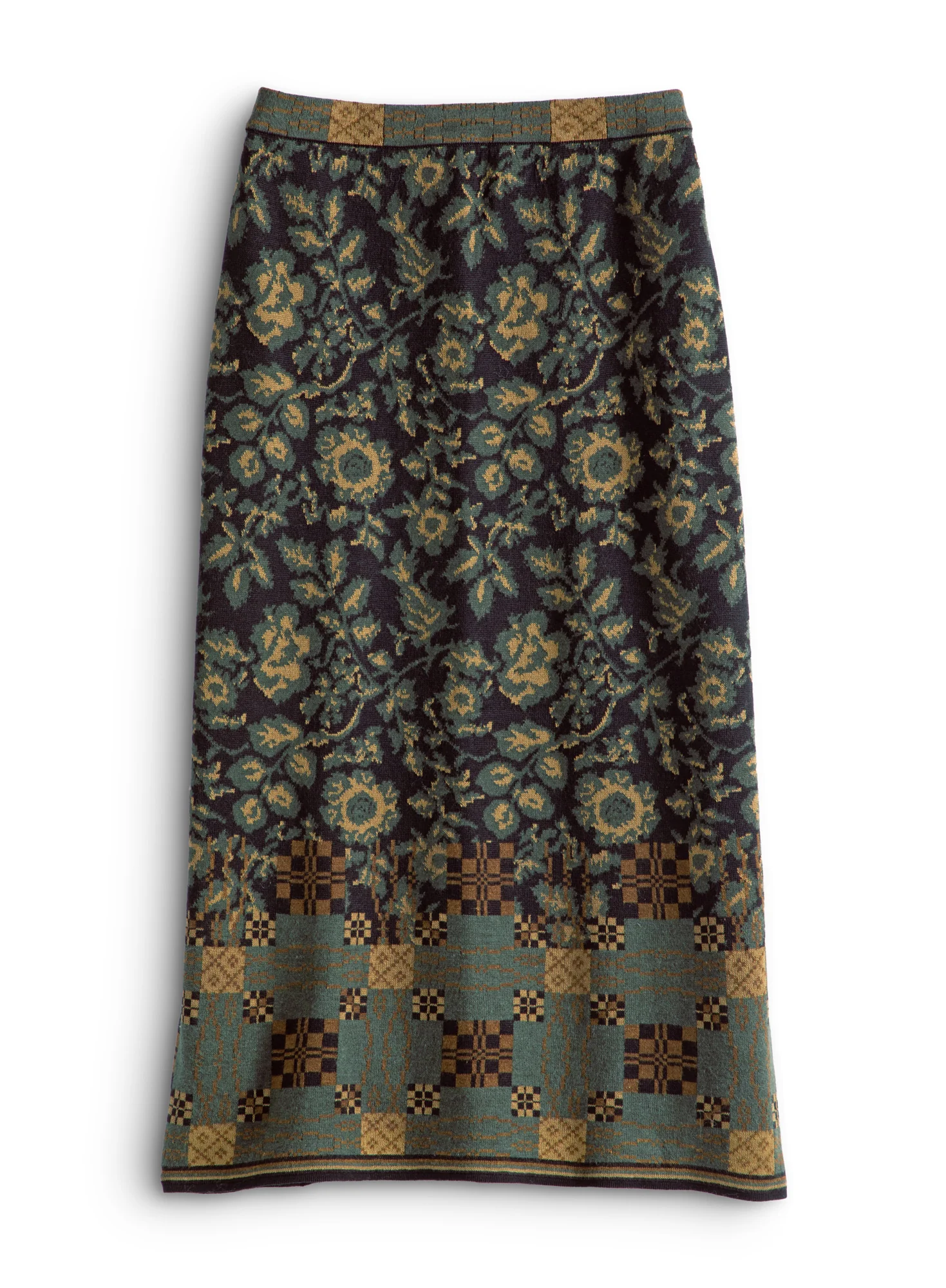 Folk Flower Pencil Skirt - Image 3