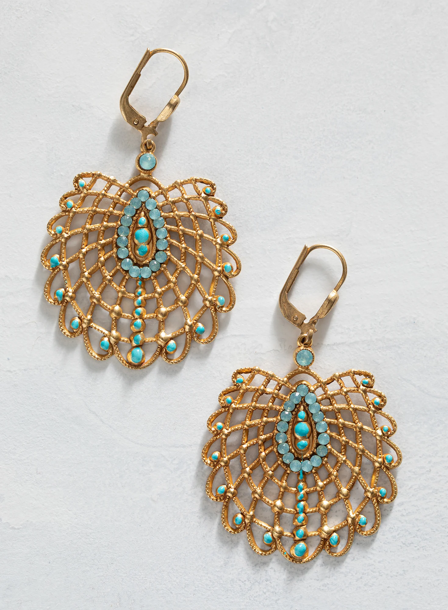 Fretwork Fan Earrings