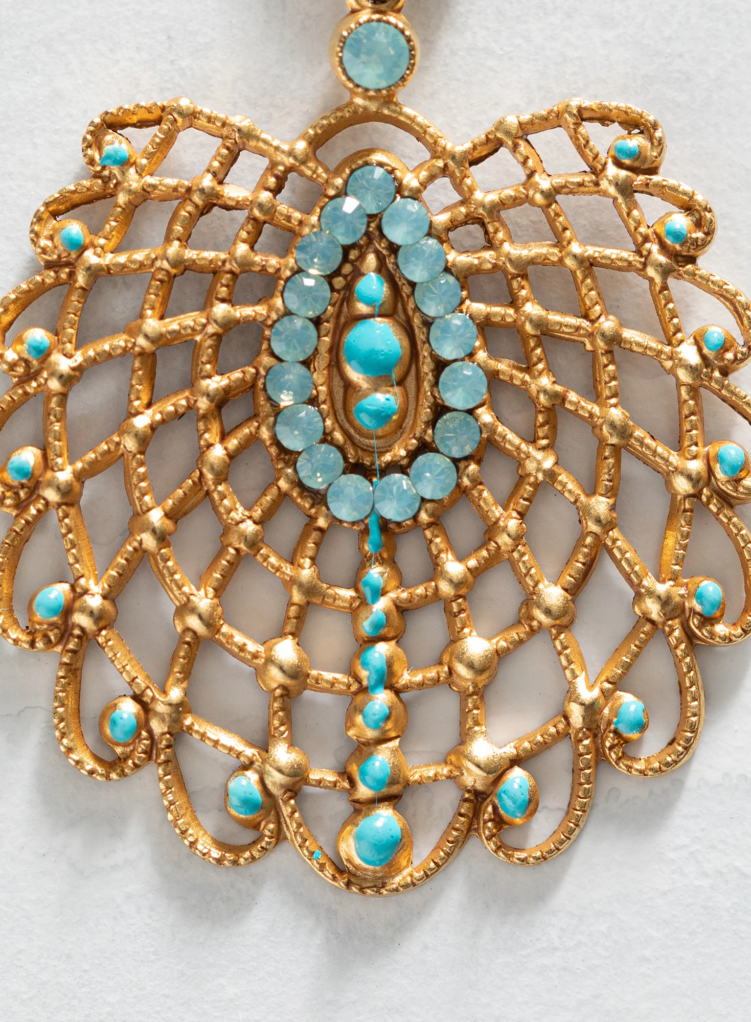 Fretwork Fan Earrings - Image 2