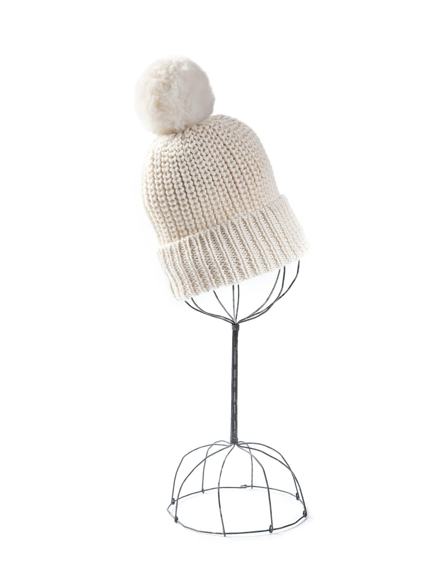 Fur Pompom Hat