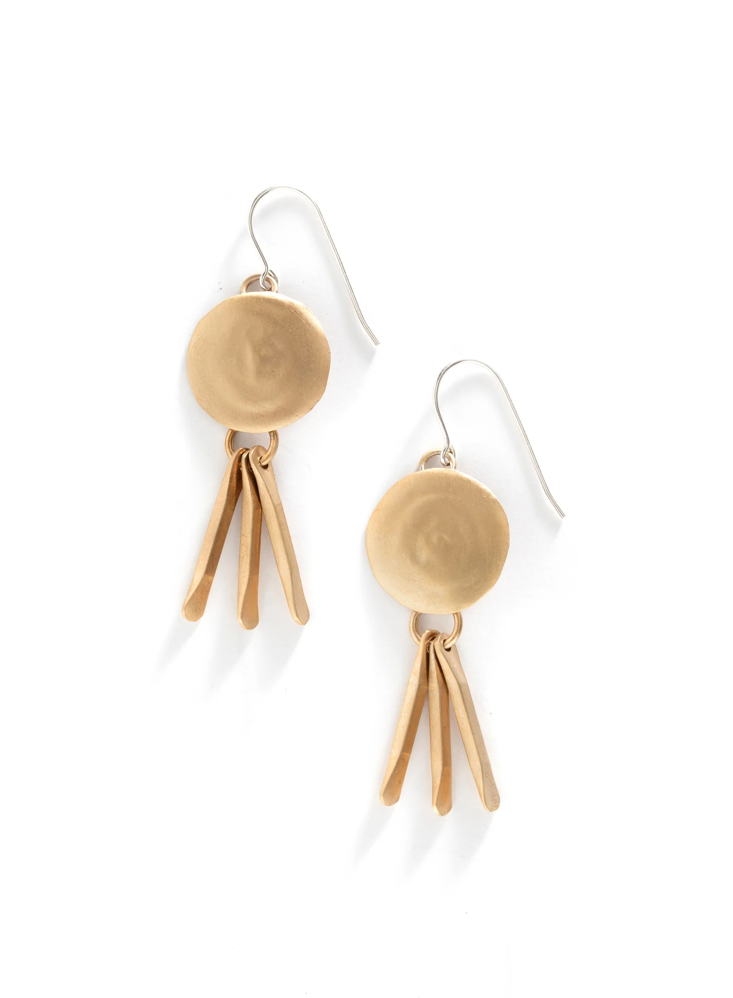 Hammered Disc Earrings