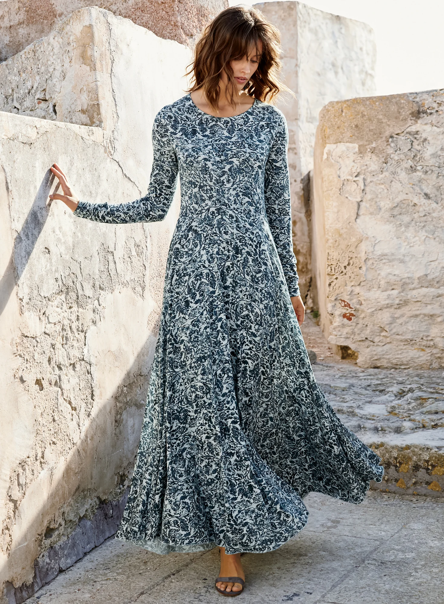 Indigo Floral Dress