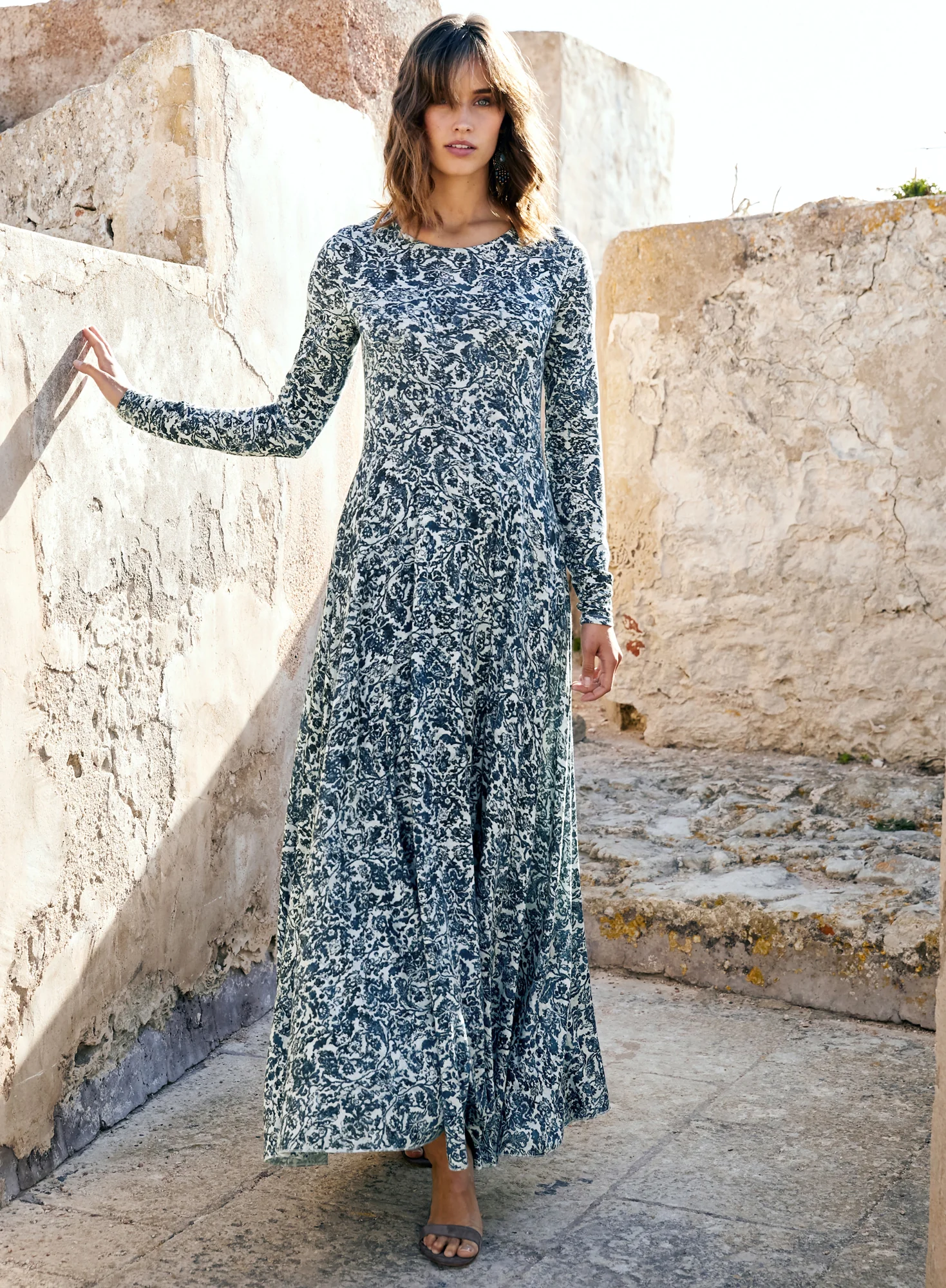 Indigo Floral Dress - Image 6