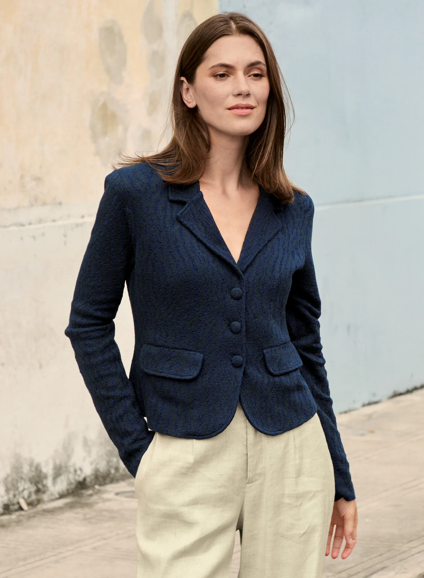 Moire Knit Jacket - Image 5