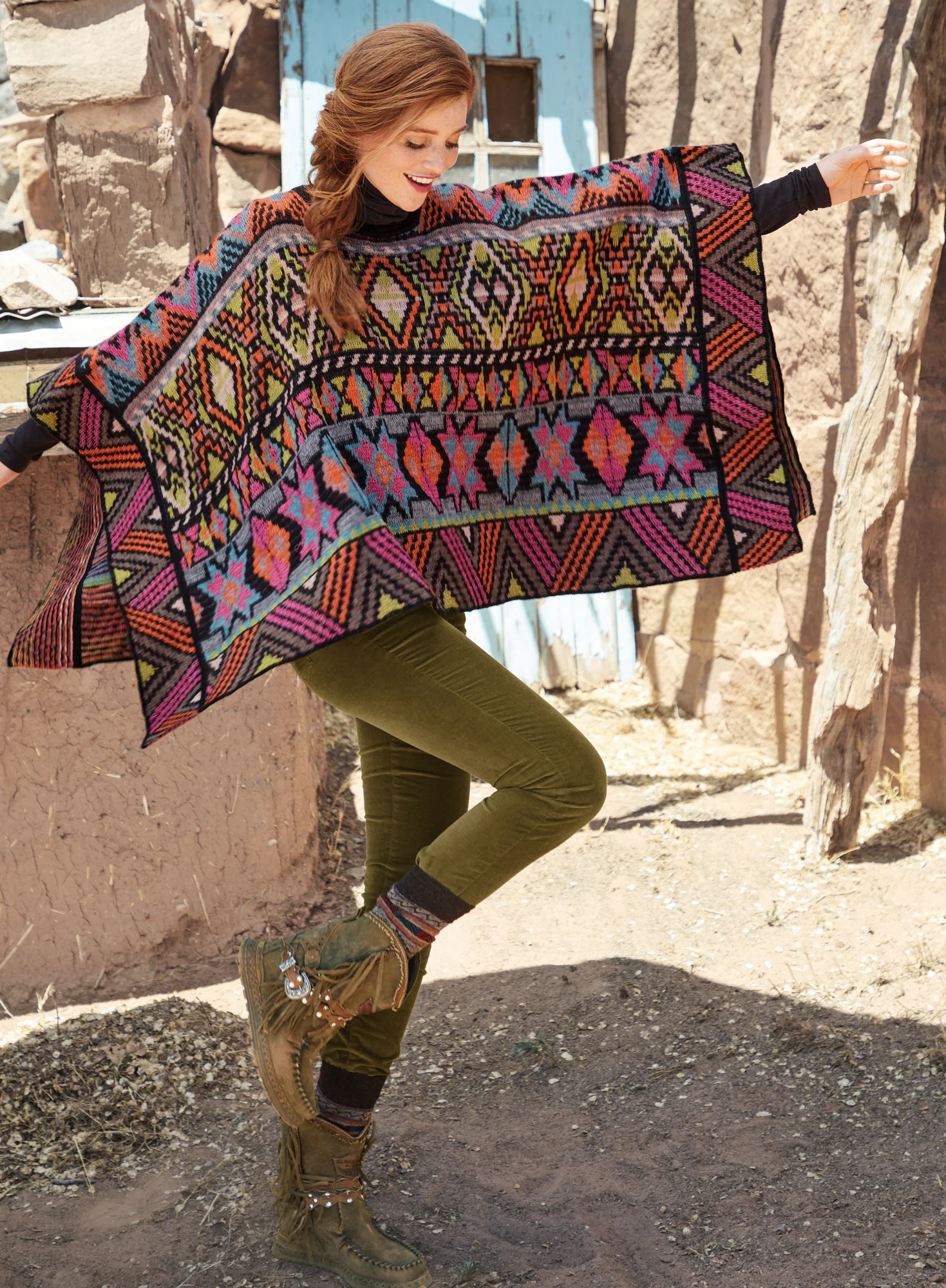 Nador Reversible Poncho - Image 3