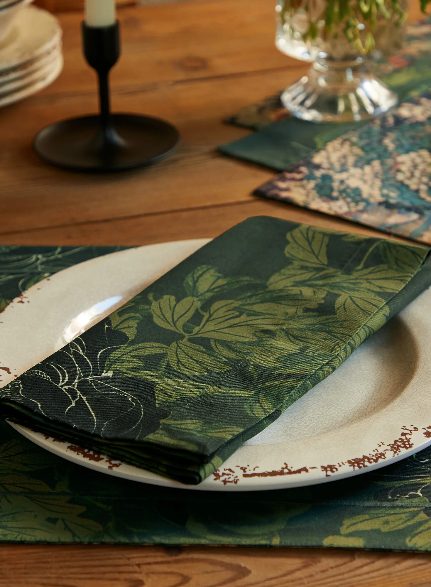 Night Peony Napkins, Set Of 4