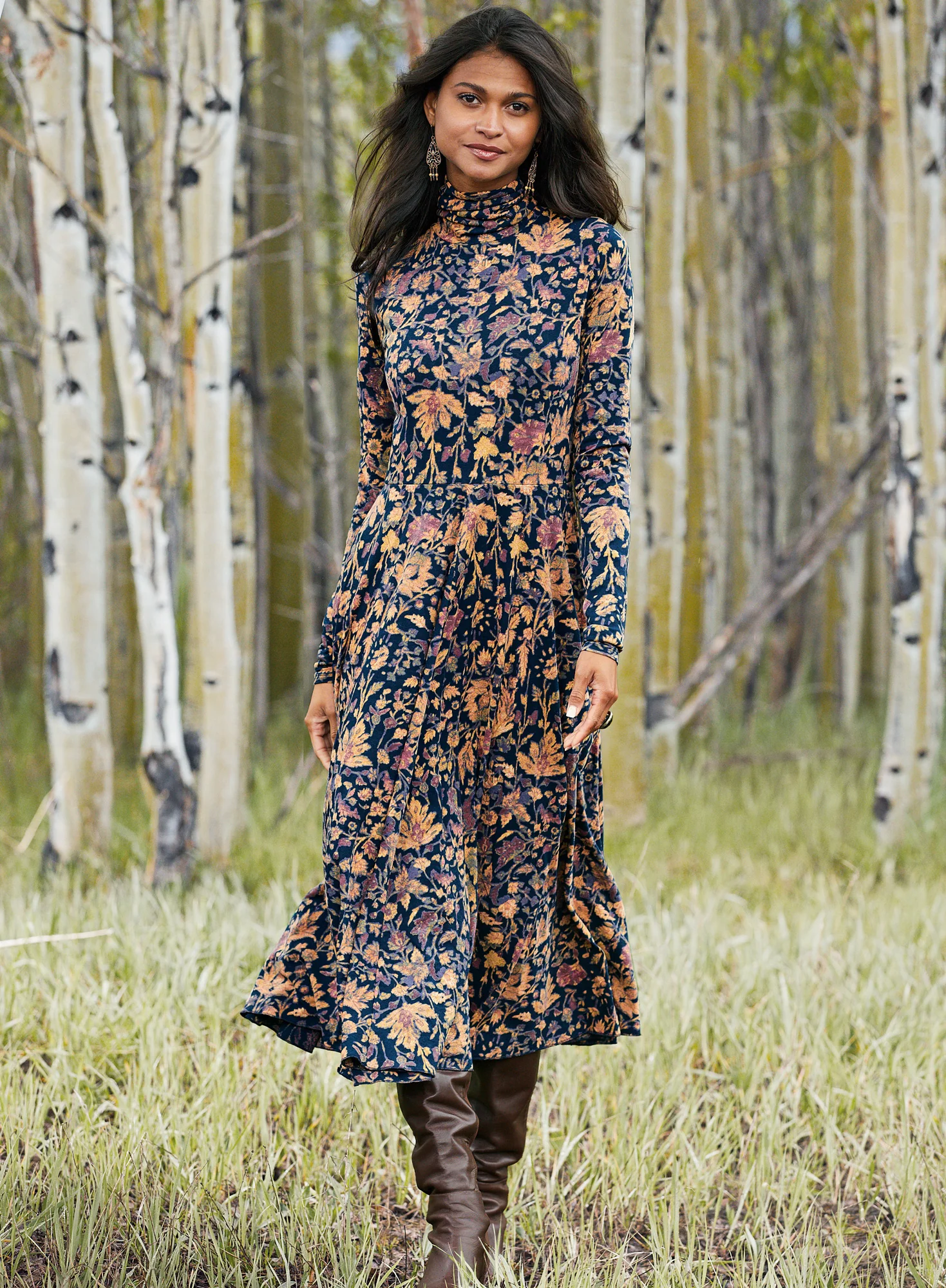 Persian Rose T-Neck Dress - Image 7