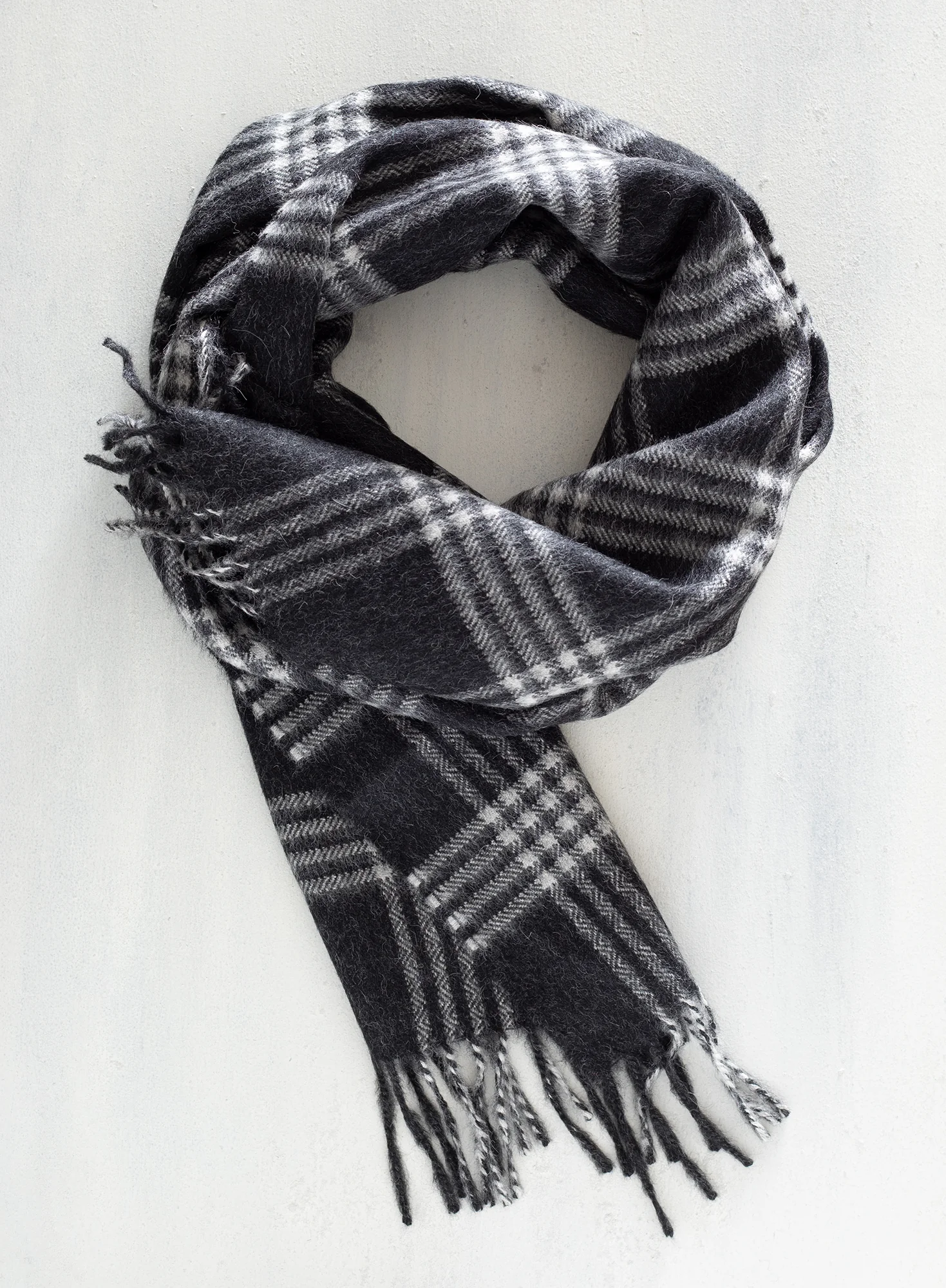 Plaid Baby Alpaca Scarf - Image 3
