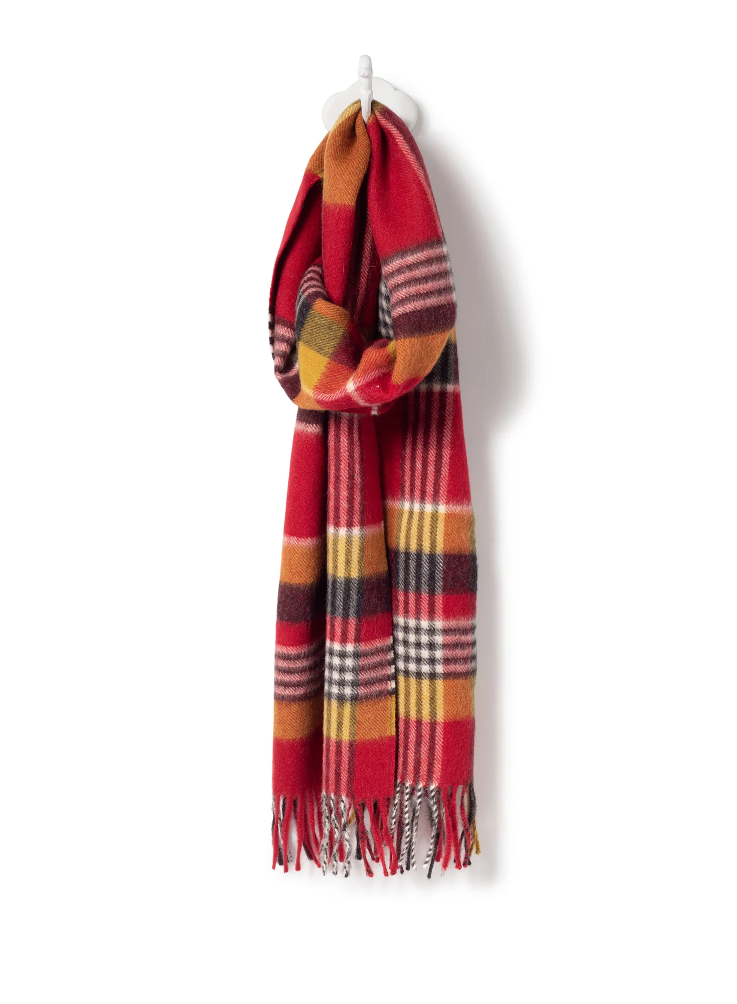 Plaid Baby Alpaca Scarf
