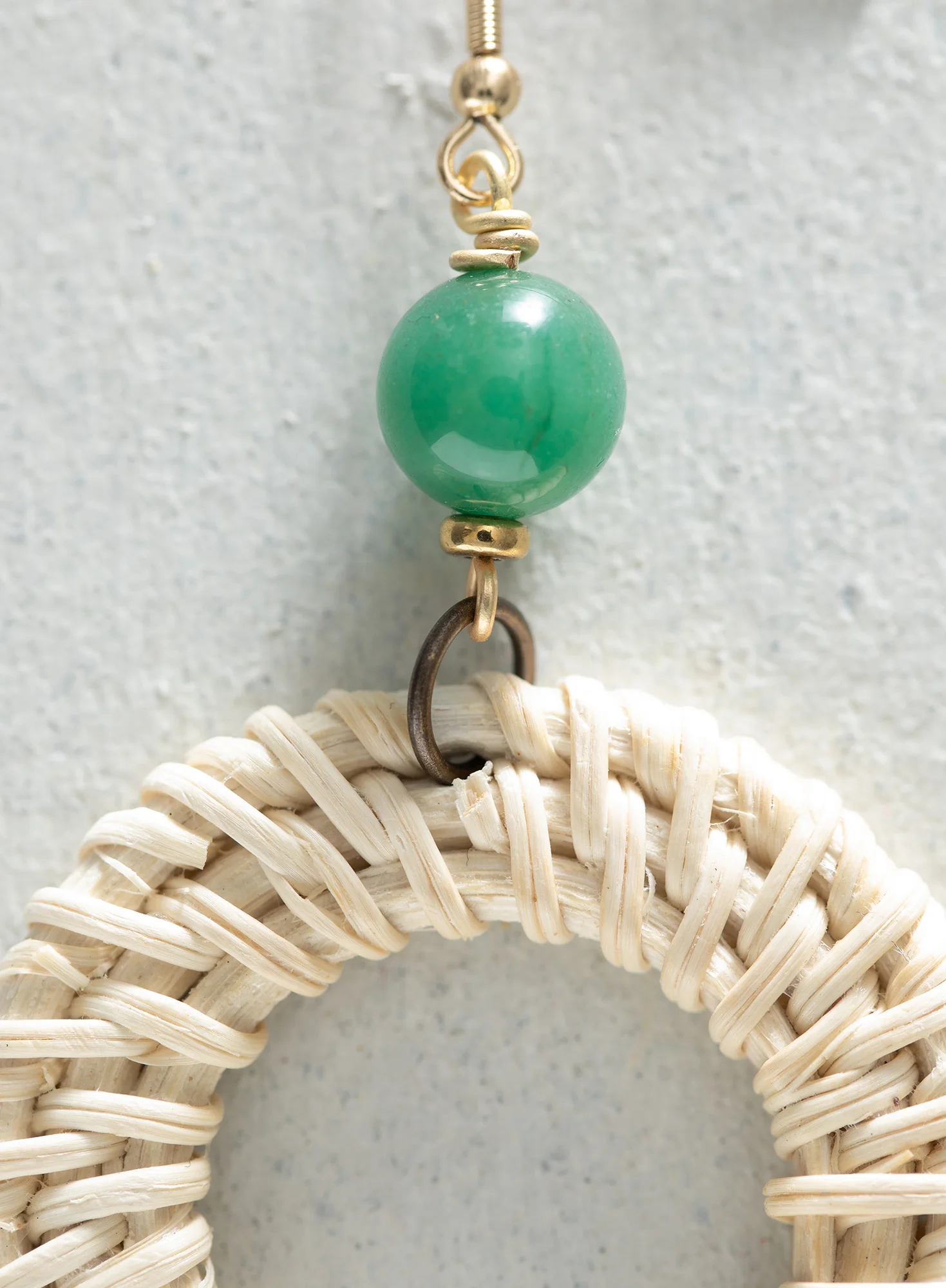 Raffia Hoop Earrings - Image 2
