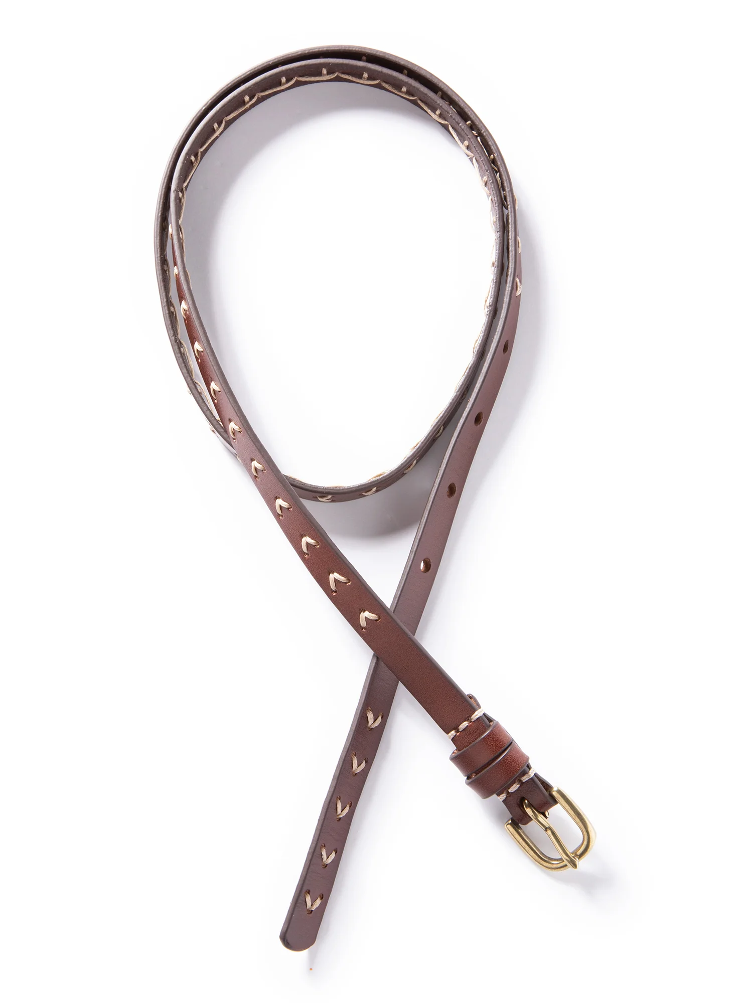 Stitched Skinny Belt
