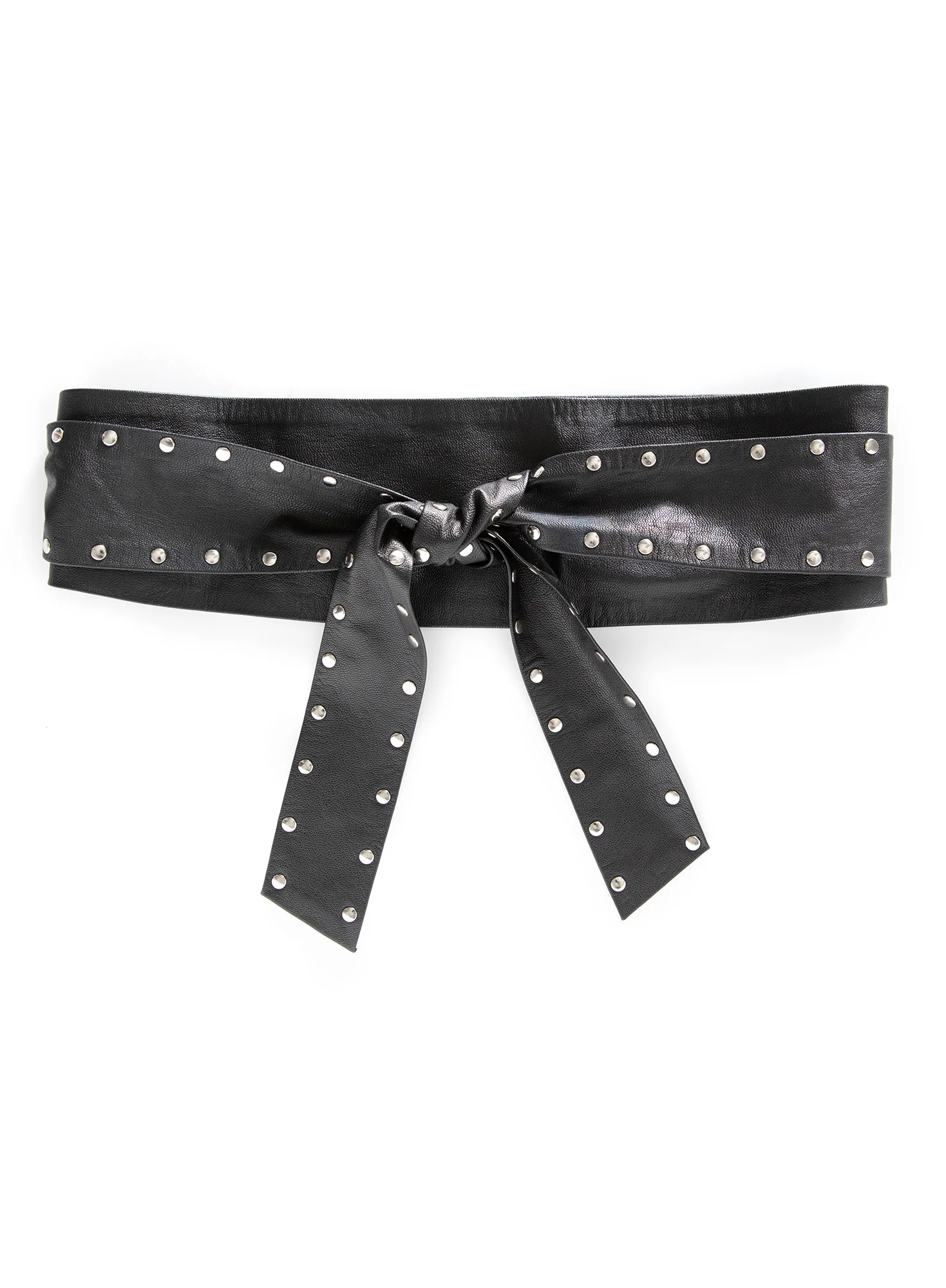 Studded Leather Obi Sash