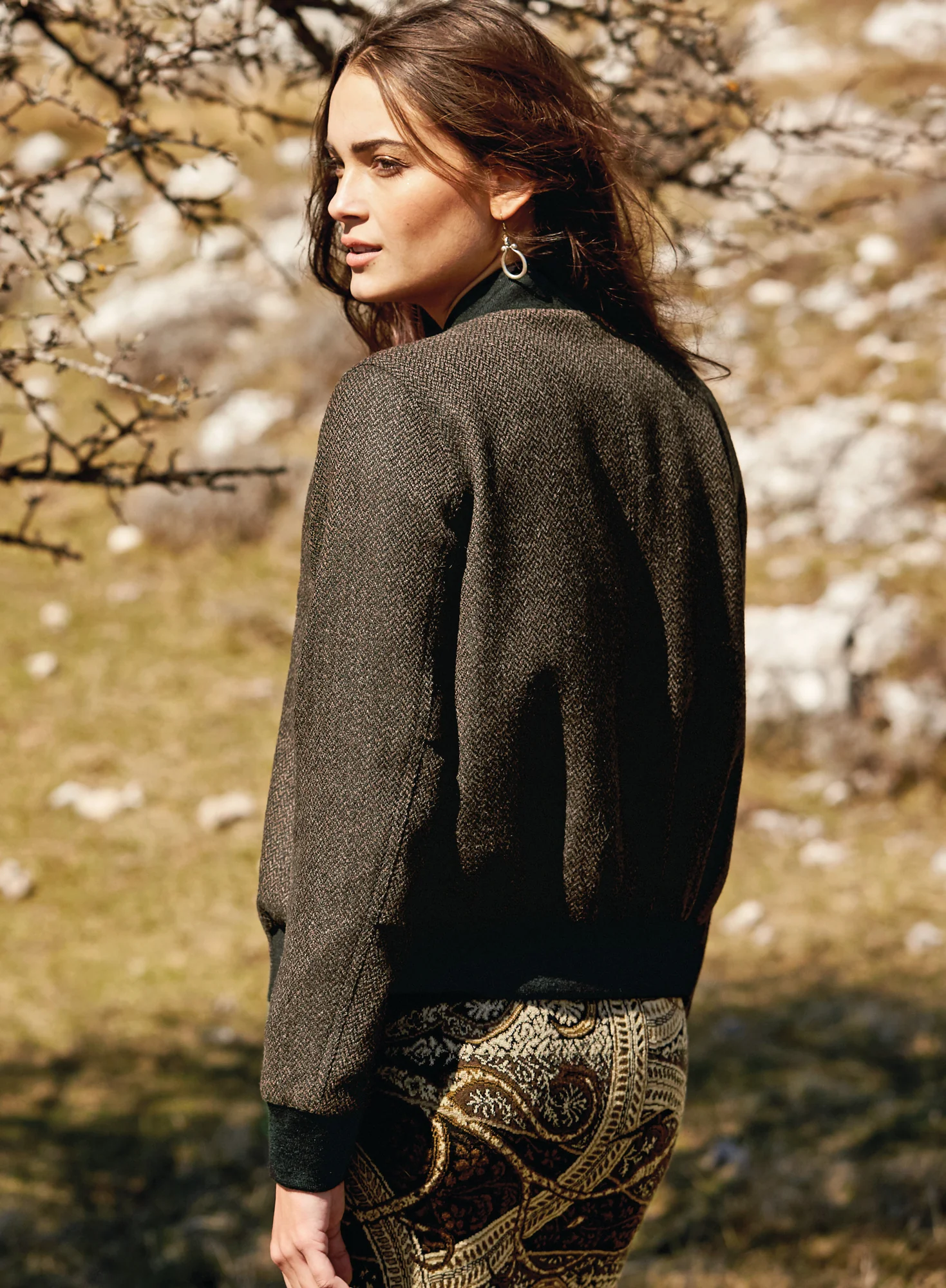 Tweed Bomber Jacket - Image 2